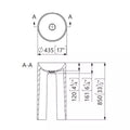 LAVOAR FREESTANDING DOHA DIAM. 43.5 CM, H. 85 CM, ALB MAT