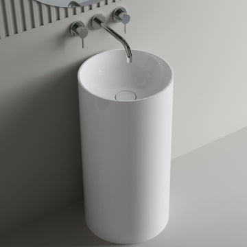 LAVOAR FREESTANDING DOHA DIAM. 43.5 CM, H. 85 CM, ALB MAT