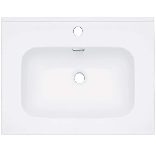 Lavoar ceramic, încastrat, cu gaură pentru baterie - 60 cm, Deante