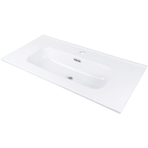 Lavoar ceramic, încastrat, cu gaură pentru baterie - 80 cm, Deante