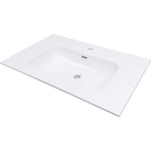Lavoar ceramic, încastrat, cu gaură pentru baterie - 80 cm, Deante