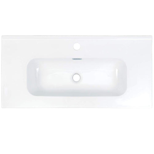 Lavoar ceramic, încastrat, cu gaură pentru baterie - 80 cm, Deante