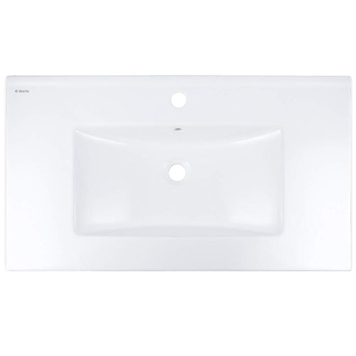 Lavoar ceramic, încastrat, cu gaură pentru baterie, Deante