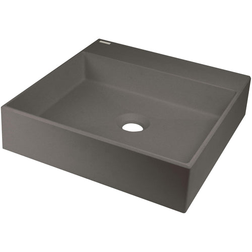 Lavoar din granit, blat, cu gaură pentru baterie - 400x400 mm, Deante