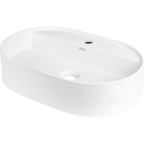 Lavoar din granit, blat, cu gaură pentru baterie - oval, Deante