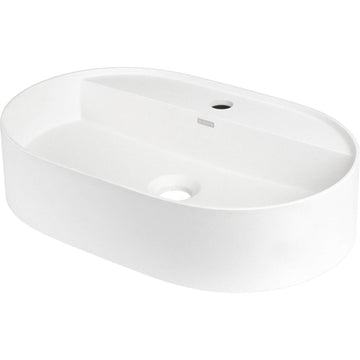 Lavoar din granit, blat, cu gaură pentru baterie - oval, Deante