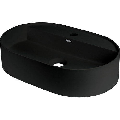 Lavoar din granit, blat, cu gaură pentru baterie - oval, Deante