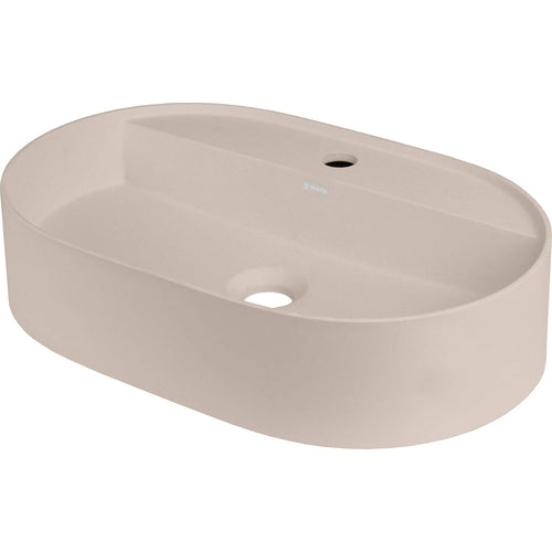 Lavoar din granit Deante, blat, oval, cu gaură pentru baterie