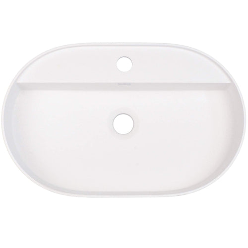 Lavoar din granit, blat, cu gaură pentru baterie - oval, Deante