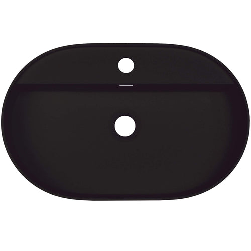 Lavoar din granit, blat, cu gaură pentru baterie - oval, Deante