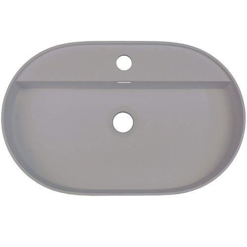 Lavoar din granit, blat, cu gaură pentru baterie - oval, Deante