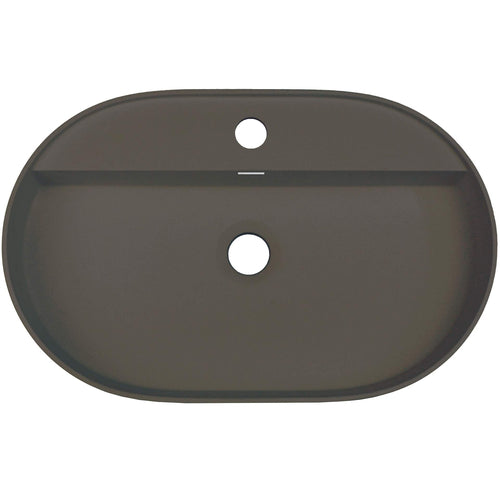Lavoar din granit, blat, cu gaură pentru baterie - oval, Deante