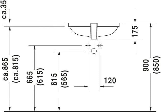LAVOAR D-CODE 495X290 ALB - FARA SET FIXARE