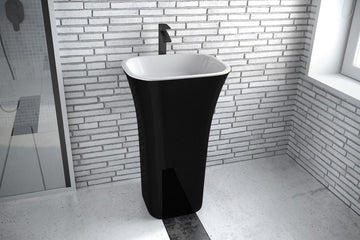 LAVOAR FREESTANDING ASSOS 40X50X85, BLACK&WHITE