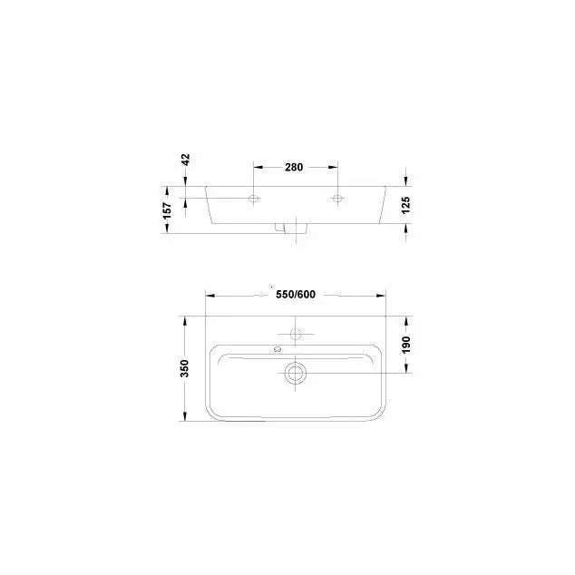 LAVOAR EMMA 55X35 COMPACT ALB