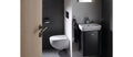 SET MOBILIER CANALETTO 59.5X46X56.5 CM CU LAVOAR LUC 61X46 CM, 2 SERTARE,WALNUT BLACK