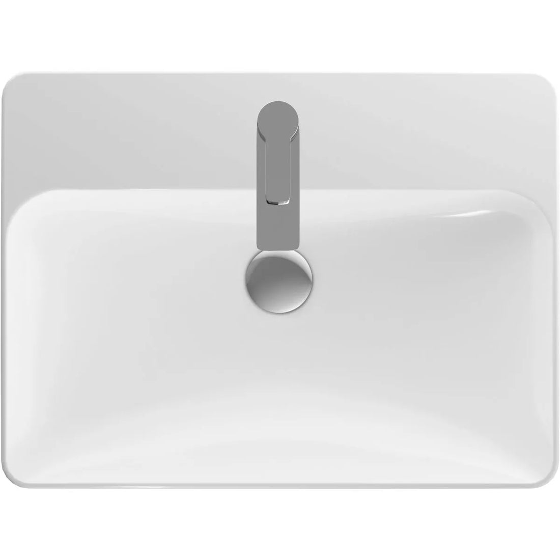 LAVOAR PE BLAT GEBERIT VARIFORM, DREPTUNGHIULAR, CU BANC CU ORIFICII DE ROBINET B-60CM,T-45CM,PREAPLIN VIZIBIL, ALB