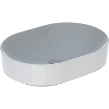 LAVOAR PE BLAT GEBERIT VARIFORM ELIPTIC 55X40, FARA PREAPLIN, ALB