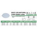 Spot Led Luna fara rama, Ã˜170mm, 22W=200W, 6000K, lumina rece