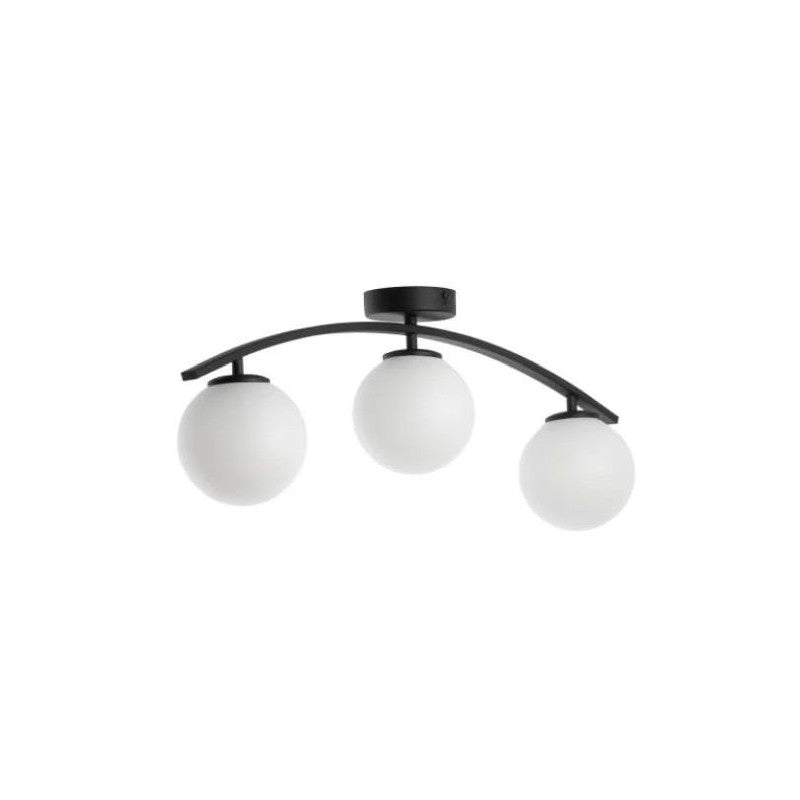 Lustra Cu 3 Glob Alb Mat 27*3 maxim 40w/bec