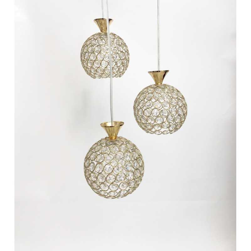 LUSTRA CU LED Cristal 15W 3BUC Glob D16cm