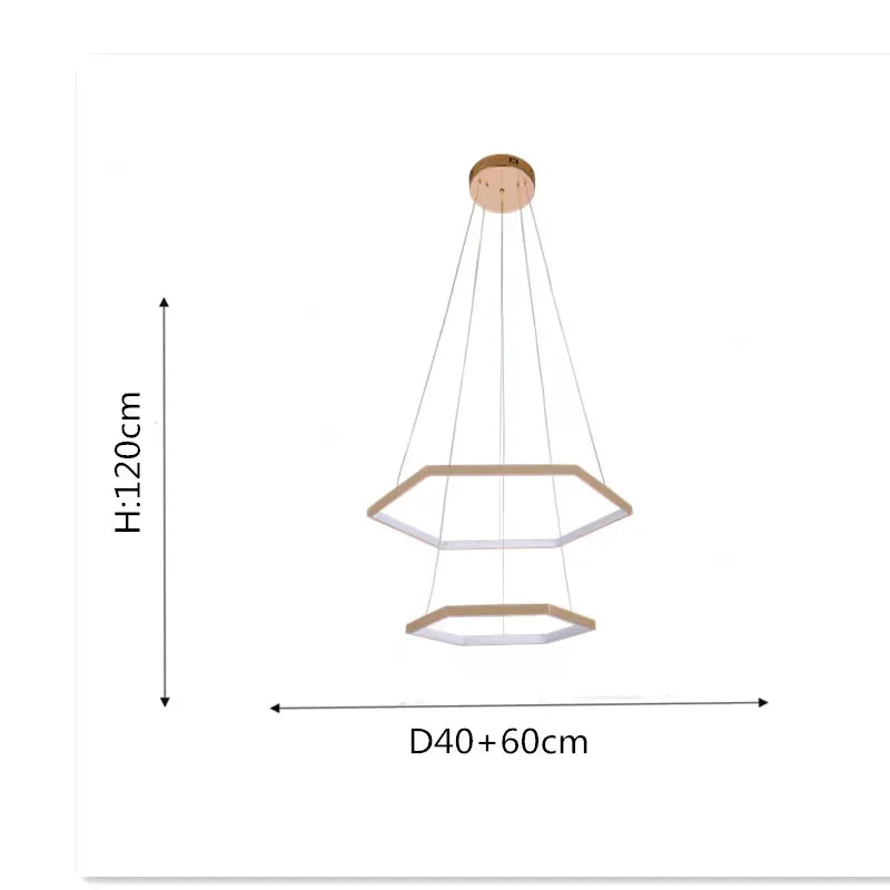 LUSTRA CU LED FARA TELECOMANDA LUMINA NEUTRA YDH11/40+60 GOLD