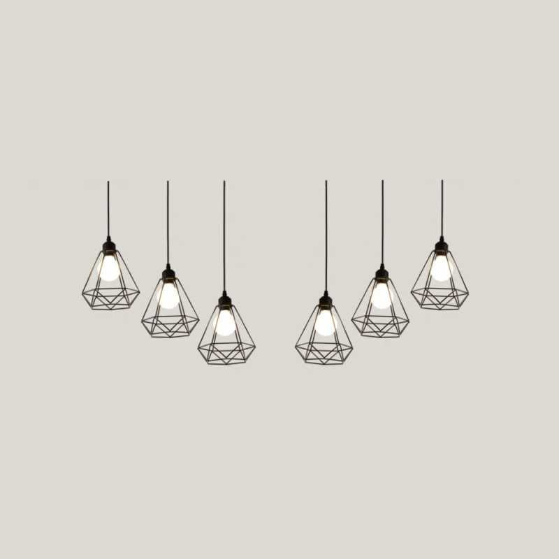 Lustra Cu Lemn Rustic e27*6 maxim 60w/bec