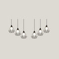 Lustra Cu Lemn Rustic e27*6 maxim 60w/bec
