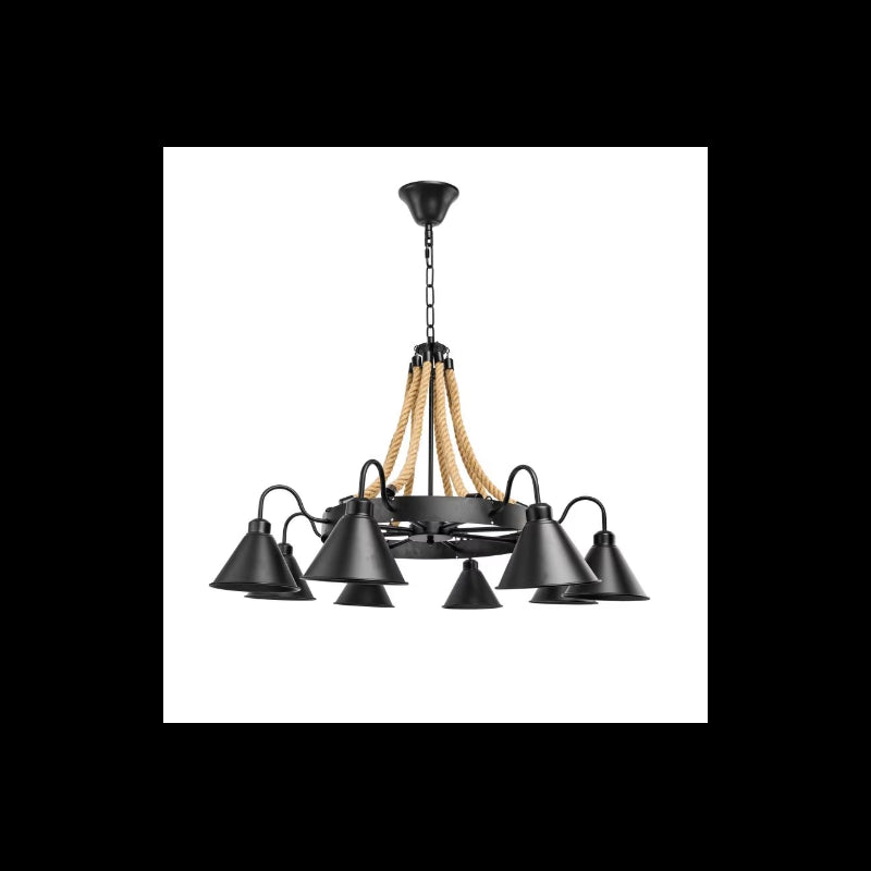 Lustra Cu Sfoara , Stil Industrial Dulie E27, Max 6 X 40W,