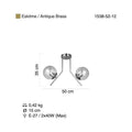 Lustra Gold cu 2 Golb Titan 2xE27 maxim 60W x2