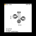 Lustra Gold cu 3 Golb Titan 3xE27 maxim 60W x3