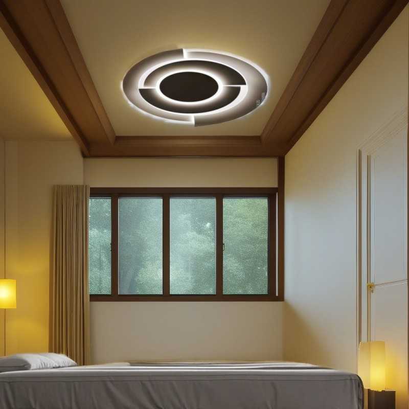 Lustra LED 130W cu Telecomanda wifi D48cm 2.4G lumina/rece/calda/neutra intensitate reglabila
