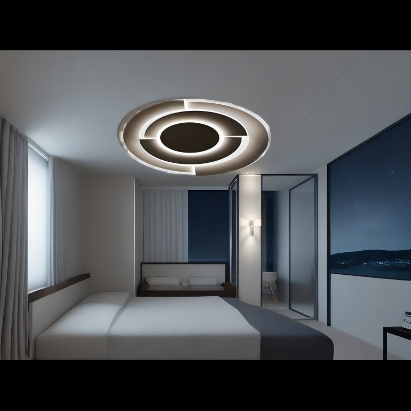Lustra LED 130W cu Telecomanda wifi D48cm 2.4G lumina/rece/calda/neutra intensitate reglabila