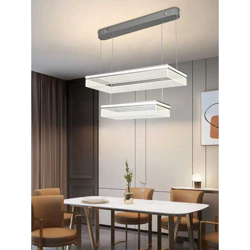 Lustra LED 240W 60X30CM 40X20CM cu Telecomanda wifi 2.4G lumina/rece/calda/neutra intensitate reglabila