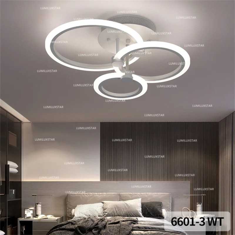 Lustra LED 3 cercuri cu Telecomanda wifi 2.4G cu lumina/rece/calda/neutra intensitate reglabila