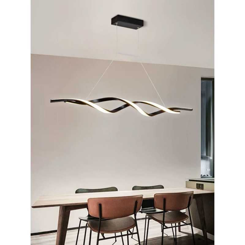 Lustra LED 60W Minimalist cu Telecomanda wifi 2.4G lumina/rece/calda/neutra intensitate reglabila