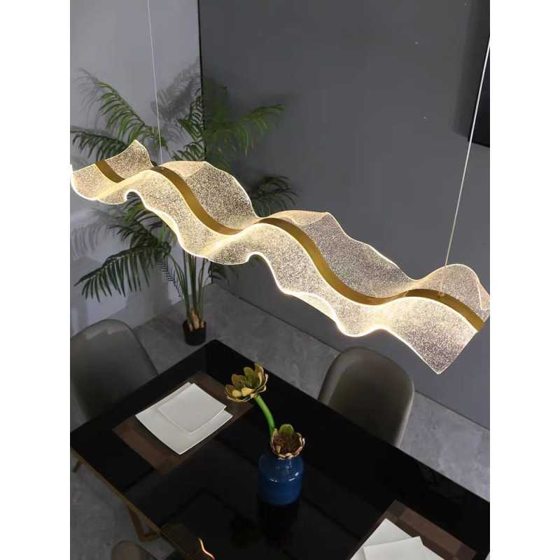 Lustra LED 88w L105CM Moderna Cu Telecomanda 3000/4000/6500k
