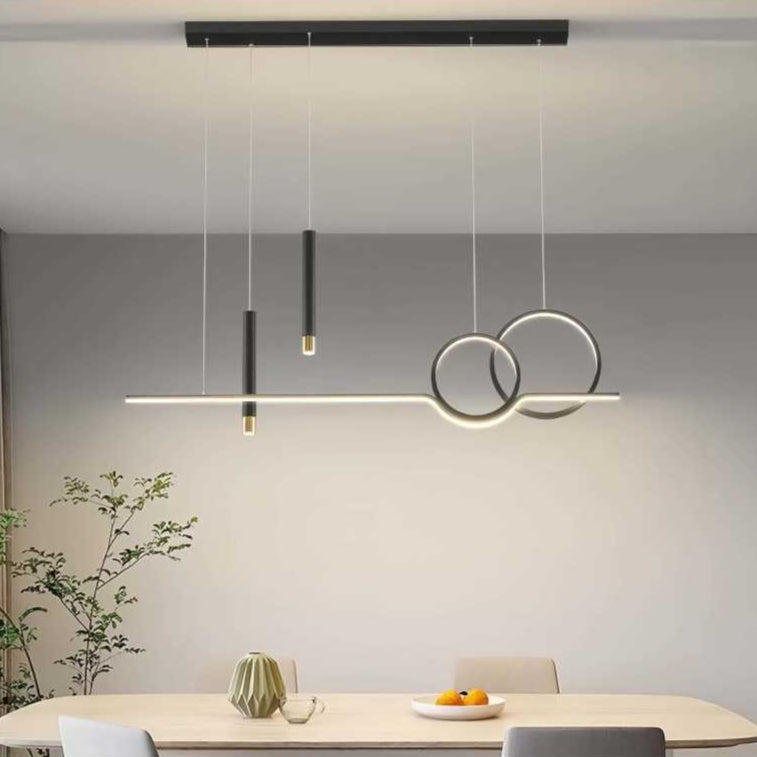 Lustra LED 98W Minimalist cu Telecomanda wifi 2.4G lumina/rece/calda/neutra intensitate reglabila