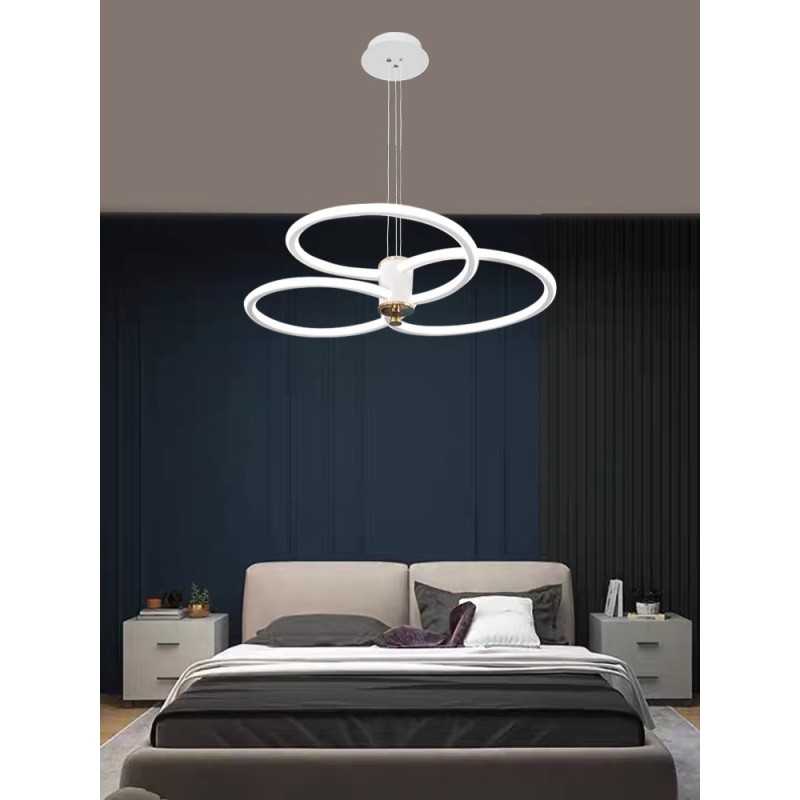 Lustra LED Alb cu Telecomanda wifi 2.4G cu lumina/rece/calda/neutra intensitate reglabila