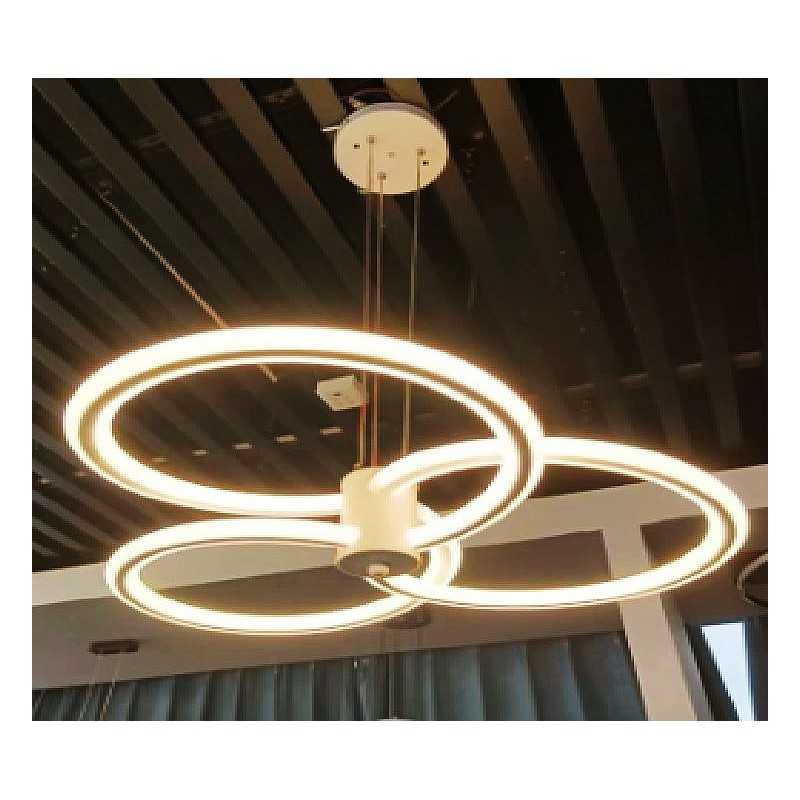 Lustra LED Alb cu Telecomanda wifi 2.4G cu lumina/rece/calda/neutra intensitate reglabila