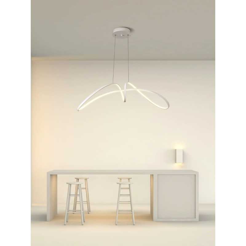Lustra LED Alb Telecomanda wifi 2.4G lumina/rece/calda/neutra intensitate reglabila