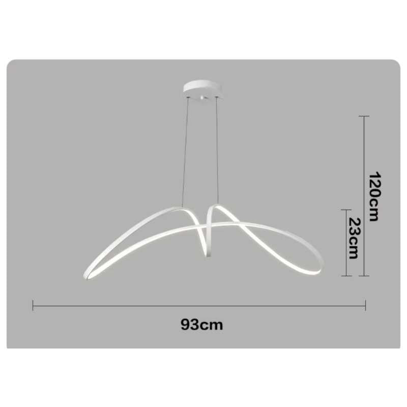 Lustra LED Alb Telecomanda wifi 2.4G lumina/rece/calda/neutra intensitate reglabila