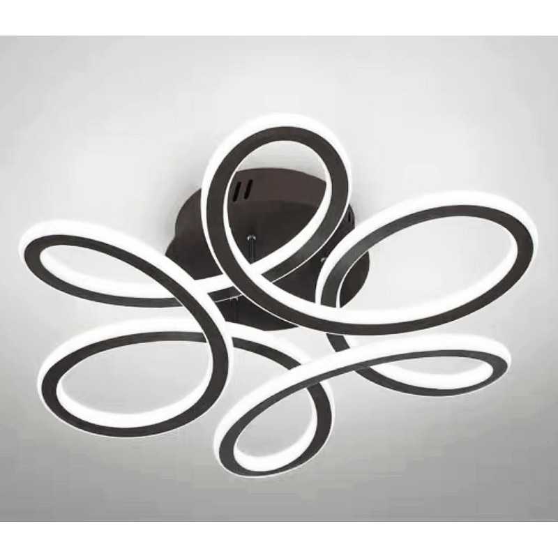 Lustra LED Black cu Telecomanda wifi 2.4G cu 3 functii lumina/rece/calda/neutra