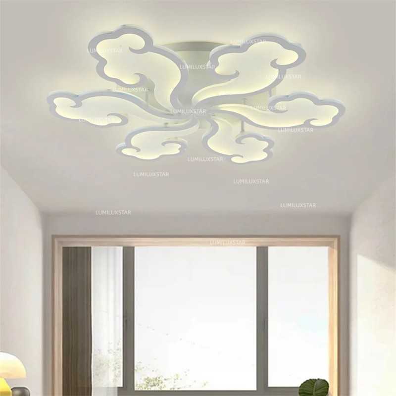 Lustra LED Cloud cu Telecomanda wifi 2.4G lumina/rece/calda/neutra intensitate reglabila