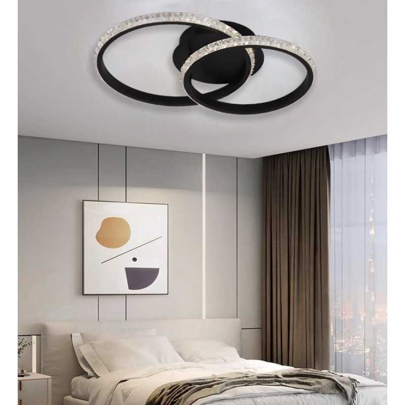 Lustra LED Cristal cu Telecomanda wifi 2.4G cu lumina/rece/calda/neutra intensitate reglabila