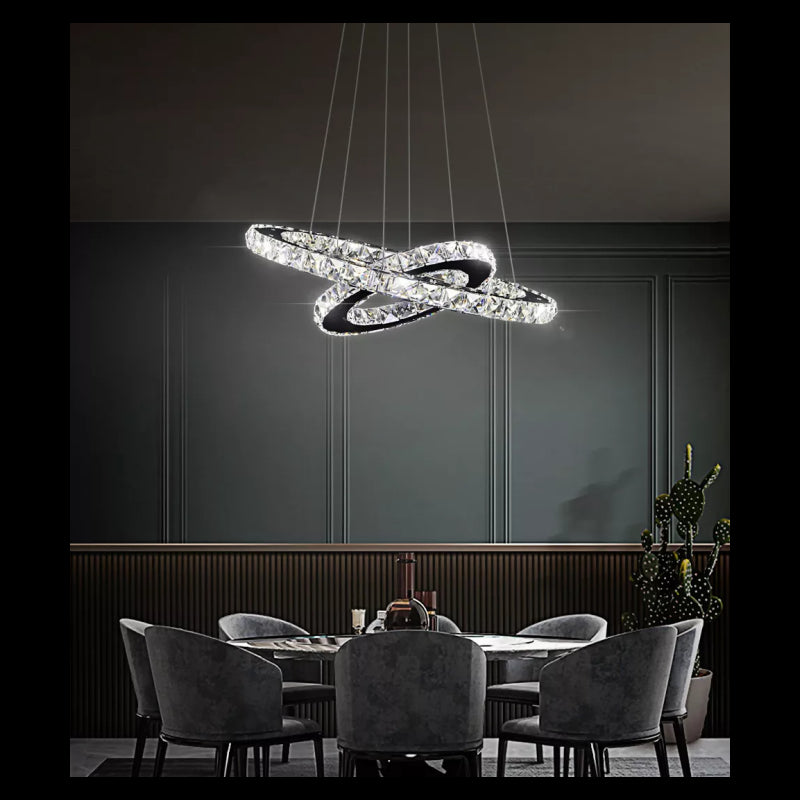 Lustra LED Cristal cu Telecomanda wifi 2.4G lumina/rece/calda/neutra intensitate reglabila