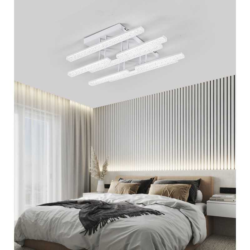 Lustra LED cu 10 brate Telecomanda wifi 2.4G lumina/rece/calda/neutra intensitate reglabila