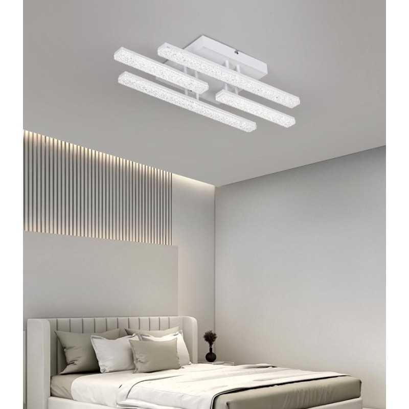 Lustra LED cu 4 brate Telecomanda wifi 2.4G lumina/rece/calda/neutra intensitate reglabila