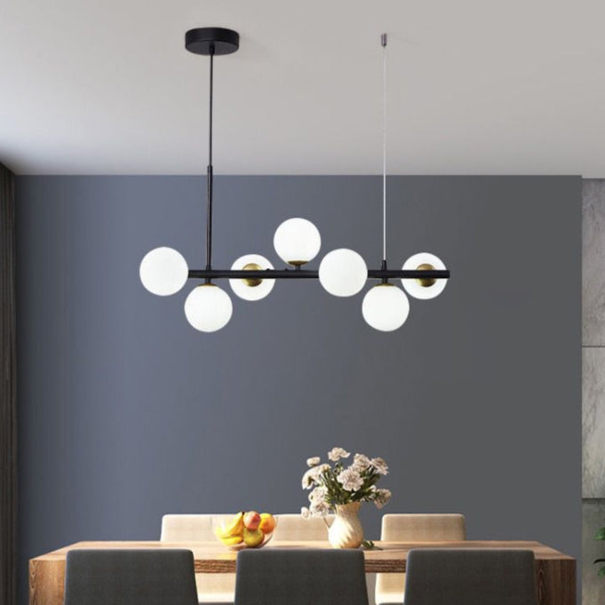 Lustra LED cu 7 Glob Alb Mat G9 Becurile Nu Sunt Incluse