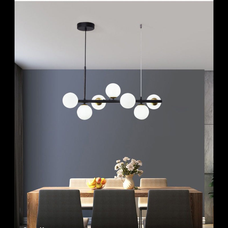Lustra LED cu 7 Glob Alb Mat G9 Becurile Nu Sunt Incluse